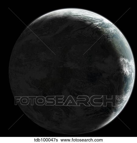 Artist's concept of an Earth-like planet. View Large Illustration Stock Illustration - Artist's concept of an Earth-like planet.. Fotosearch