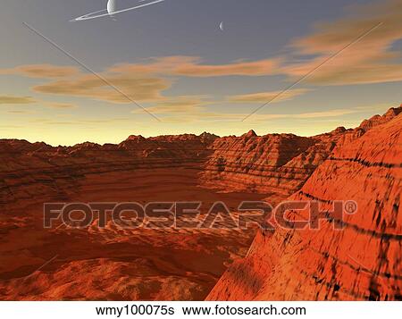 Artist's concept of an earth-like planet. View Large Illustration Stock Illustration - Artist's concept of an earth-like planet.. Fotosearch