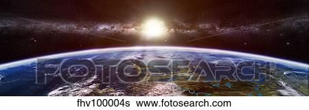 Artist's concept of an extraterrestrial planet. View Large Illustration Stock Illustration - Artist's concept of an extraterrestrial planet.. Fotosearch