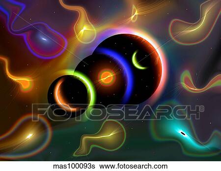 Artist's concept of cosmic portals to another universe. View Large Illustration Stock Illustration - Artist's concept of cosmic portals to another universe.. Fotosearch