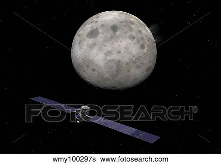 Artist's concept of Dawn spacecraft approaching the dwarf planet Ceres. View Large Illustration Stock Illustration - Artist's concept of Dawn spacecraft approaching the dwarf planet Ceres.. Fotosearch