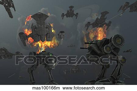 Artist's concept of futuristic weapons technology. View Large Illustration Stock Illustration - Artist's concept of futuristic weapons technology.. Fotosearch