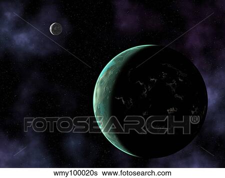 Artist's concept of how an extraterrestrial civilization on an earth-like planet might look. View Large Illustration Stock Illustration - Artist's concept of how an extraterrestrial civilization on an earth-like planet might look.. Fotosearch