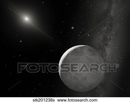 Stock Illustration - Artist's concept of Kuiper Belt object. Fotosearch