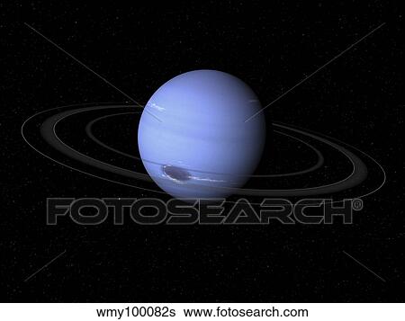 Artist's concept of Neptune. View Large Illustration Stock Illustration - Artist's concept of Neptune.. Fotosearch