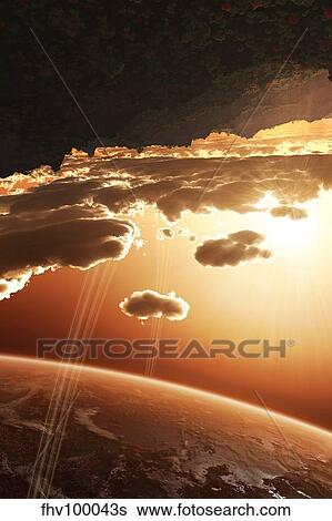 Artist's concept of perspective in space. View Large Illustration Stock Illustration - Artist's concept of perspective in space.. Fotosearch