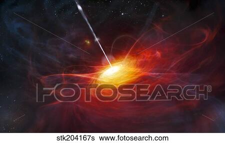 Artist's concept of Quasars. View Large Illustration Stock Illustration - Artist's concept of Quasars.. Fotosearch