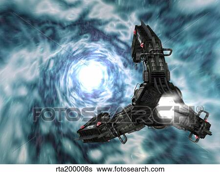 Stock Illustration - Artist's concept of the Assimilator's Claw in hyperspace.. Fotosearch