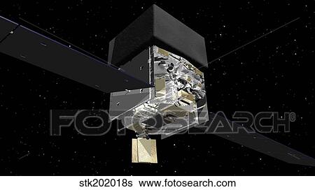 Artist's concept of the Gamma-Ray Large Area Space Telescope, or GLAST. View Large Illustration Stock Illustration - Artist's concept of the Gamma-Ray Large Area Space Telescope, or GLAST.. Fotosearch