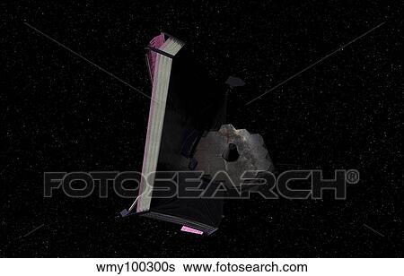 Artist's concept of the James Webb Space Telescope. View Large Illustration Stock Illustration - Artist's concept of the James Webb Space Telescope.. Fotosearch