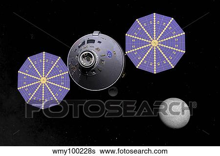 Artist's concept of the next generation Deep Space Vehicle's command module. View Large Illustration Stock Illustration - Artist's concept of the next generation Deep Space Vehicle's command module.. Fotosearch