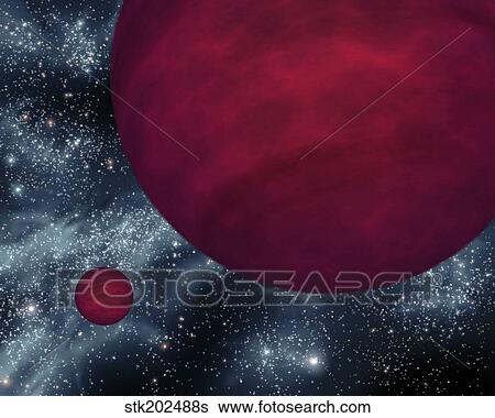 Artist's concept of twin brown dwarfs referred to as 2M 0939. View Large Illustration Stock Illustration - Artist's concept of twin brown dwarfs referred to as 2M 0939.. Fotosearch