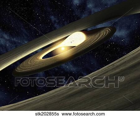 Artist's concept showing a lump of material in a swirling, planet-forming disk. View Large Illustration Stock Illustration - Artist's concept showing a lump of material in a swirling, planet-forming disk.. Fotosearch