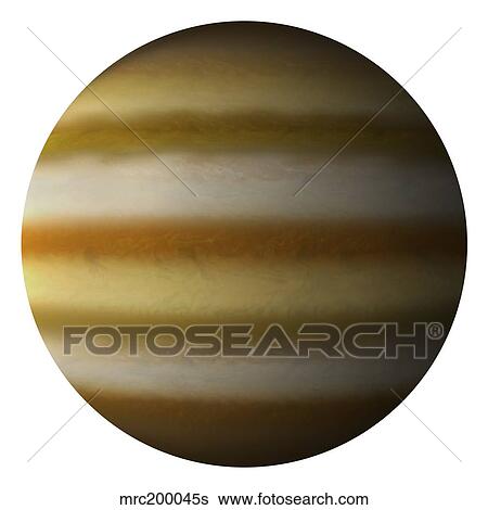 Artist's depiction of a gas giant planet on a white background. View Large Illustration Stock Illustration - Artist's depiction of a gas giant planet on a white background.. Fotosearch