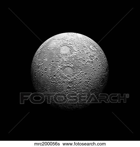 Artist's depiction of a heavily cratered moon. View Large Illustration Stock Illustration - Artist's depiction of a heavily cratered moon.. Fotosearch