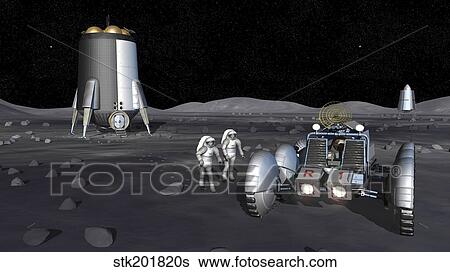 Artist's rendering of future space exploration missions. View Large Illustration Stock Illustration - Artist's rendering of future space exploration missions.. Fotosearch