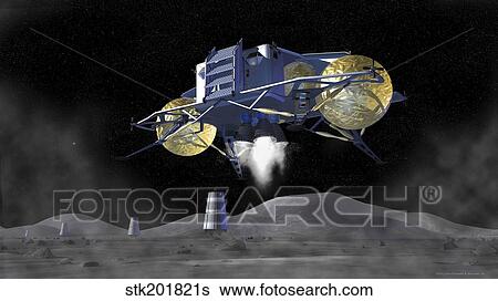 Artist's rendering of future space exploration missions. View Large Illustration Stock Illustration - Artist's rendering of future space exploration missions.. Fotosearch