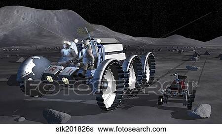Artist's rendering of future space exploration missions. View Large Illustration Stock Illustration - Artist's rendering of future space exploration missions.. Fotosearch