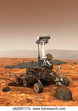 Artists rendition of Mars Rover View Large Illustration Stock Illustration - Artists rendition of Mars Rover. Fotosearch