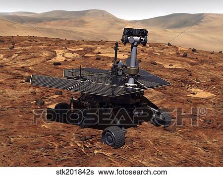 Artists rendition of Mars Rover View Large Illustration Stock Illustration - Artists rendition of Mars Rover. Fotosearch