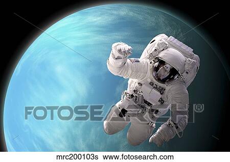 Artist's, 概念, の, ∥, 宇宙飛行士, 浮く, 中に, 外宇宙 Artist's, 概念, の, ∥, 宇宙飛行士, 浮く, 中に, 外宇宙