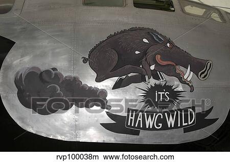 Artwork painted on the side of a B-29 Superfortress. View Large Photo Image Picture - Artwork painted on the side of a B-29 Superfortress.. Fotosearch