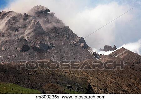 Ash and gas rising from lava dome of Soufriere Hills volcano, Montserrat, Caribbean. View Large Photo Image Stock Photograph - Ash and gas rising from lava dome of Soufriere Hills volcano, Montserrat, Caribbean.. Fotosearch