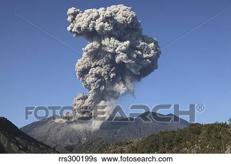 Ash cloud following explosive Vulcanian eruption, Sakurajima Volcano, Japan. View Large Photo Image Stock Photograph - Ash cloud following explosive Vulcanian eruption, Sakurajima Volcano, Japan.. Fotosearch