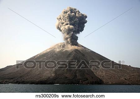 Ash cloud from vulcanian eruption of Anak Krakatau volcano, Sunda Strait, Java, Indonesia. View Large Photo Image Stock Photograph - Ash cloud from vulcanian eruption of Anak Krakatau volcano, Sunda Strait, Java, Indonesia.. Fotosearch