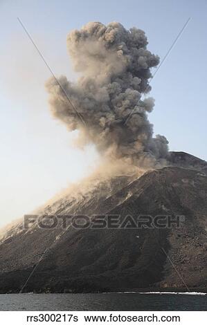 Ash cloud from vulcanian eruption of Anak Krakatau volcano, Sunda Strait, Java, Indonesia. View Large Photo Image Stock Photograph - Ash cloud from vulcanian eruption of Anak Krakatau volcano, Sunda Strait, Java, Indonesia.. Fotosearch