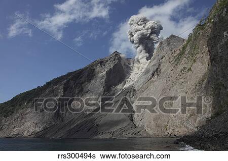 Ash cloud rises from crater of Batu Tara volcano, Indonesia. View Large Photo Image Stock Photograph - Ash cloud rises from crater of Batu Tara volcano, Indonesia.. Fotosearch