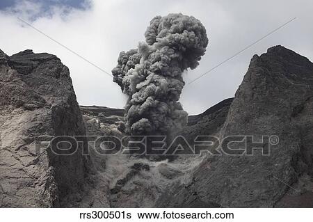 Ash cloud rises from crater of Batu Tara volcano, Indonesia. View Large Photo Image Stock Photograph - Ash cloud rises from crater of Batu Tara volcano, Indonesia.. Fotosearch
