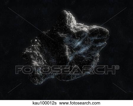 Asteroid in space. View Large Illustration Stock Illustration - Asteroid in space.. Fotosearch