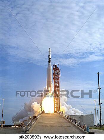 Atlas Agena target vehicle liftoff for Gemini 11, Cape Canaveral, Florida. View Large Photo Image Stock Photograph - Atlas Agena target vehicle liftoff for Gemini 11, Cape Canaveral, Florida.. Fotosearch