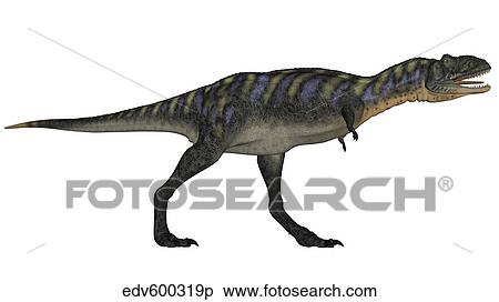 Aucasaurus dinosaur isolated on white background. View Large Illustration Stock Illustration - Aucasaurus dinosaur isolated on white background.. Fotosearch
