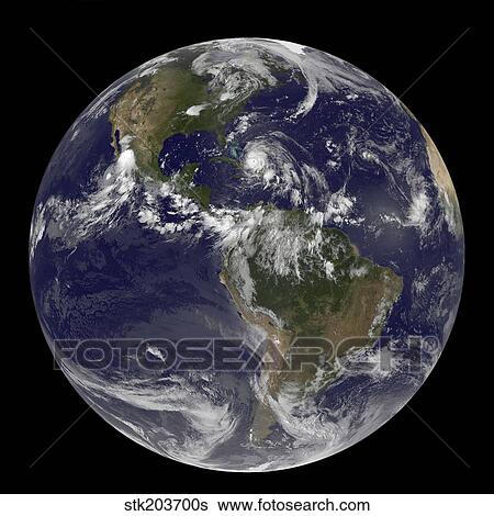 August 24, 2011 - Satellite view of the Full Earth with Hurricane Irene visible over the Bahamas. View Large Photo Image Stock Photograph - August 24, 2011 - Satellite view of the Full Earth with Hurricane Irene visible over the Bahamas.. Fotosearch