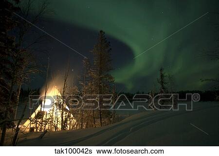 Aurora above Aurora Village, Aurora Lake, Yellowknife, Northwest Territories, Canada. View Large Photo Image Stock Photograph - Aurora above Aurora Village, Aurora Lake, Yellowknife, Northwest Territories, Canada.. Fotosearch