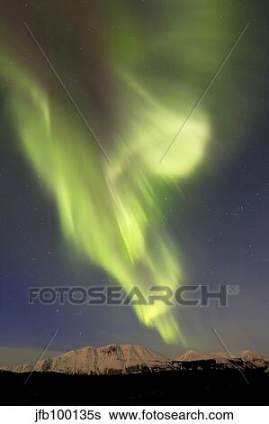Aurora borealis over Emerald Lake, Carcross, Yukon, Canada. View Large Photo Image Stock Photograph - Aurora borealis over Emerald Lake, Carcross, Yukon, Canada.. Fotosearch