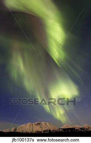 Aurora borealis over Emerald Lake, Carcross, Yukon, Canada. View Large Photo Image Stock Photograph - Aurora borealis over Emerald Lake, Carcross, Yukon, Canada.. Fotosearch