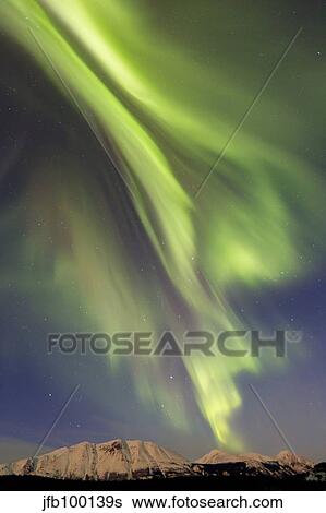 Aurora borealis over Emerald Lake, Carcross, Yukon, Canada. View Large Photo Image Stock Photograph - Aurora borealis over Emerald Lake, Carcross, Yukon, Canada.. Fotosearch