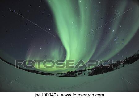 Aurora borealis over Prosperous Lake, Canada. View Large Photo Image Stock Photograph - Aurora borealis over Prosperous Lake, Canada.. Fotosearch