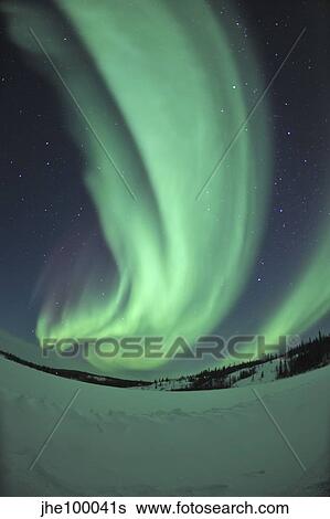 Aurora borealis over Prosperous Lake, Canada. View Large Photo Image Stock Photograph - Aurora borealis over Prosperous Lake, Canada.. Fotosearch