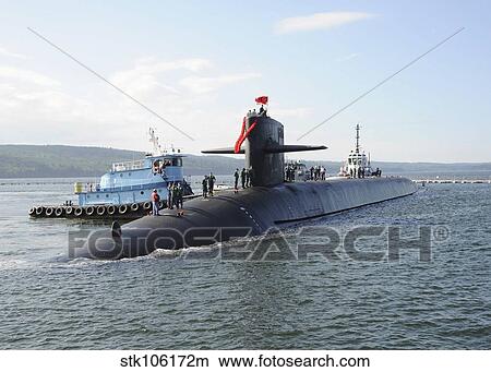 Ballistic missile submarine USS Nebraska. View Large Photo Image Picture - Ballistic missile submarine USS Nebraska.. Fotosearch