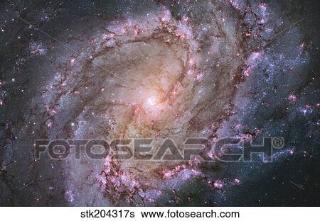 Barred spiral galaxy Messier 83. View Large Photo Image Stock Photograph - Barred spiral galaxy Messier 83.. Fotosearch