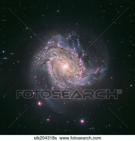 Barred spiral galaxy Messier 83. View Large Photo Image Stock Photograph - Barred spiral galaxy Messier 83.. Fotosearch