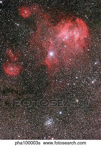 Bat Nebula (IC 2948) and open star cluster NGC 3766, the Pearl Cluster. View Large Photo Image Stock Photograph - Bat Nebula (IC 2948) and open star cluster NGC 3766, the Pearl Cluster.. Fotosearch