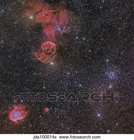 Beautiful Nebulae in Gemini Constellation. View Large Photo Image Stock Photograph - Beautiful Nebulae in Gemini Constellation.. Fotosearch