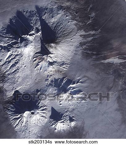 Bezymianny Volcano exhibits a modest plume. View Large Photo Image Stock Photograph - Bezymianny Volcano exhibits a modest plume.. Fotosearch