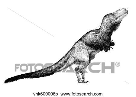 Black ink drawing of Daspletosaurus torosus. View Large Illustration Stock Illustration - Black ink drawing of Daspletosaurus torosus.. Fotosearch