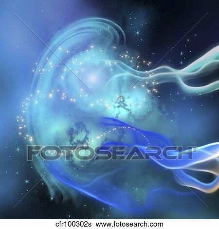 Stock Illustration - Blue Nebula. Fotosearch